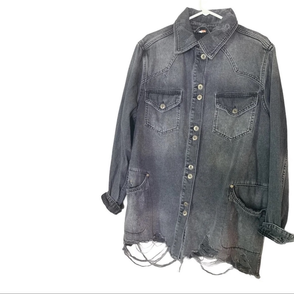 Free people distressed moon child jacket - Picture 2 of 7